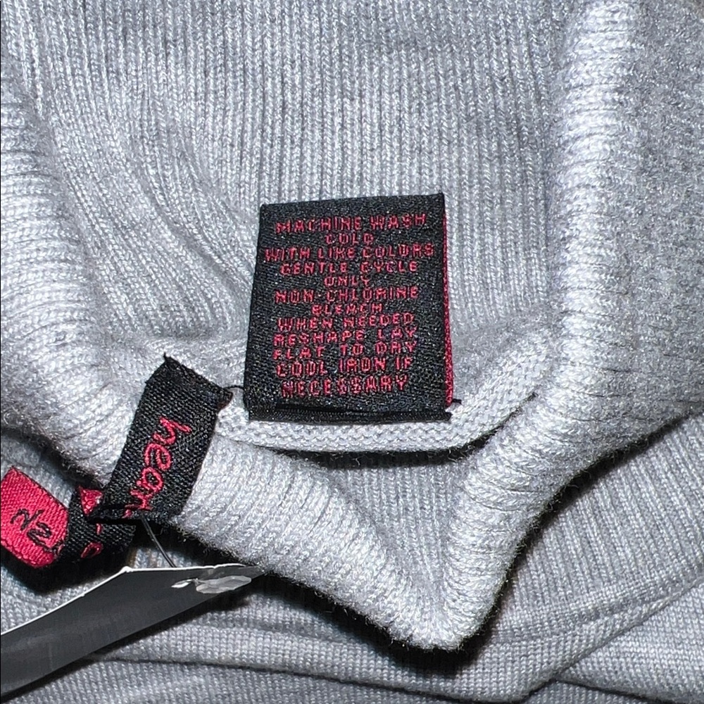Heart-N-Crush Gray Cold Shoulder Turtleneck Sweater - Picture 9 of 9